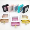 False Eyelashes Wholesales Crystal Handle 40 Set/lot Packing Box For Eyelash Package Paper Color Carton With Tray 25mm