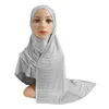 Mode Musulman Femmes Coton Jersey Long Foulard Strass Châle Foulards Islamique Arabe Écharpe Headwrap Plaine Chapeaux 165 * 52 cm