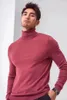 Осень и зима высокого качества мягкий и светлый теплый шерстяной свитер мужская мода ярко-красная рубашка дна стильный верх