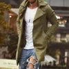 Men's Trench Coats 2021 Autumn Men Coat Jacket Slim Fit Plus Size Black Outwear Business Long Windproof Overcoat Jackets Windbreaker