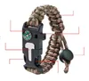 Outdoor Survival Emergency Paracord armbanden parachute koord klimt touw koord redding vrouwen mannen armband met kompas