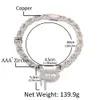 남자 힙합 아이스 아웃 아웃 입술 입구 쿠바 테니스 지르콘 체인 목걸이 펜던트 럭셔리 실버 골드 컬러 남성 여성 바디 쥬얼 280f