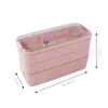 3 Colors Bento Box Eco-Friendly Lunch Box Food Container Wheat Straw Material Microwavable Dinnerware Lunchbox