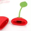 Fraise Silicone Thé Infuseur Passoire Rouge Jaune Sachet De Thé Bouilloire Lâche Feuille De Thé Passoire Boule À Base De Plantes Épices Thé Infuseur Filtre WVT0327