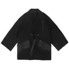 11 bybbの暗い機能性忍者ジャケットコート街路寝室緩いカーディガンウインドブレーカーDarkwear Samurai Kimono Techwear 220301
