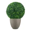 2 st 15,7 tum konstgjord växt Topiary Ball Faux Buxwood dekorativa bollar för bakgård, balkong, trädgård, bröllop D￩Cor1