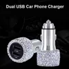 USB Car Charger for Mobile Phone Tablet GPS Crystal Diamond Data Cable Phone Holder Customizable