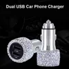 USB-autolader voor mobiele telefoon Tablet GPS Crystal Diamond Data Kabel Telefoon Houder Klantgericht