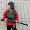 الأطفال التكتيكية الأطفال سترة موحدة معدات الجيش الاطفال بوي فتاة التمويه كيد القتال cs الصيد الملابس 1