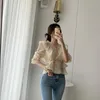 Design Sense Niche Minority Top Blouse Woman Vintage Ruffle Short Sleeve V-neck Sweet Chiffon Thin Shirt Fashion Girl Tops