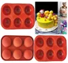 Semi Sphere Silicone Chocolate Mold with 6-Cavity, Baking Mold for Making Hot Chocolate Bomb, Cake, Jelly, Dome Mousse