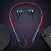 Q18 Écouteurs de téléphone portable sans fil Style suspendu au cou Nouveaux écouteurs stéréo de sport Anneau à double action Quad-core Quatre haut-parleurs Casque Bouchon d'oreille