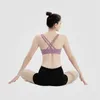 Yoga Sports Bra Coupe complète Top rapide Top Top à trait de choc Cross Back Push Up Workout Bra For Women Gym Running Fitness Bra