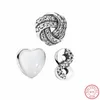 925 Sterling Silver 80cm Y -łożowca Długie Naszyjniki Dla Kobiet Biżuteria Duży Serce Pływające Key Love Love Petits Montaż FLN055 Q0531