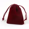 Velvet Bag Present Wrap Valentinsdag Smycken Drawstring Pocket Fashion Presentförpackning Tillbehör 10 * 12cm