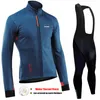 2020 Vinter Ny termisk fleece Cykling Kläder Mäns Jersey Suit Quick Dry Outdoor Riding Bike MTB Kläder Varm Bib Pants Set