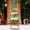 3/4 Tier Garden Planter Flower Pot Planthållare Plant Stand Metal Folding Plant Stand Display Shelf 19.5kg / 26 kg kapacitet Y200709