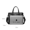 Bison Denimcowhide Business Briefcase Men Bag Luxury本物のレザー大容量ラップトップマンハンドバッグショルダー1