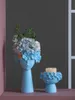 1 paire deux couleurs tête humaine vase divers boîte de rangement fête des mères maison modèle chambre décoration ornements décoratif résine vase T200703