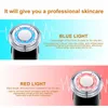 EMS Cool Massager LED Pon Light Therapy Skin Care Tool Device Ansikt Lyft Draw Sonic Massage Beauty Machine 92 220216