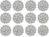 50 Pieces Rhinestone Embellishments Flatback Silver Rhinestone Jewelry Flower Crystal Button Accessory for DIY Jewelry Making Wedding