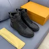 Leather high top Luxury casual shoe Women Designer sneakers men shoes genuine leather fashion Mixed colour