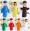 Kids Aprons Pocket Craft Cooking Baking Art Painting Kids Kitchen Dining Bib Children Aprons Kids Aprons 10 colors Free