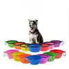 Compappible Pet Feeding Bowl Travel Dog Cat Foldbar Pop Up Compact Travel Silicone Dish Feeder Food Container Food Container Dh8888