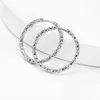 One pair EH298 Silver Stainless Steel Round Wire Chain Earring Hoop Men Women Charming Jewelry 2.5mm 20mm/30mm