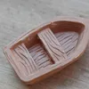 Mini Woden Boat Miniature Garden Decoraties Miniatures houten boten kleine houten beeldjes accessoires oceaan strand scène ornament 122563