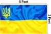 DHL Ukraina flagga 3x5 ft, stå med Ukraina med mässing Grommets Ukraina-nationella flaggor för utomhus inomhus dekoration cc
