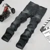 Mode hommes en détresse déchiré jean célèbre mode Cool concepteur mince moto motard casual Denim pantalon piste jean