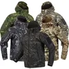 Armée Camouflage Airsoft Veste Hommes Militaire Tactique Hiver Imperméable Softshell Coupe-Vent Chasse Vêtements 220301