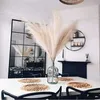 5Pcs Faux Pampas Grass Large 120/100/85cm Flower Bouquet Fake Artificial Pampas Grass Decor Tall Fluffy Stems Living Room Decor 211229