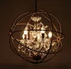 Retro industry LED Pendant lamps Black/Rustic Candle Lustres Pendant Hanging Light for Home Hotel Deco Chandeliers Lighting