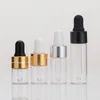 Amber Mini Glass Bottle 1ml Ambers Sample Vial Small Essential Oil Bottle with Glasses Eye Dropper