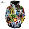 Sonbahar ve Kış Santa Cruz Shaka El Hoodie Erkekler Yelek 3D Baskılı Anime Unisex Streetwear Hoody Moda Rahat Hoodies Kazak 201113