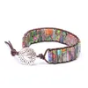 Strand Beaded Strands 1PC Colorful Stone intrecciato a mano Bracciale in pelle monostrato fai da te creativo misto Clr Design per uomini e donne Drop