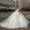 Elegant A-Line Wedding Dresses Beads Design Custom Made Lace Applique Bohemian Bridal Gowns Sexy off Shoulder Sleeveless Vestidos De Novia