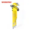 WorkPro 9pc Universal Hex Wrench Long Armshort Arm Torx Metric SAE 볼 포인트 키 세트 Y200323
