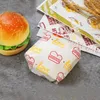 100 pezzi di carta oleata resistente all'olio per carta da imballaggio per alimenti Pane Sandwich Burger Fries Wrapping Baking Tools fast food fornitura personalizzata T200523