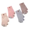 Winter Touch Screen Gloves Women's Finger Warm Velvet Thickened Cute Panda Korean Style Knitted Gloves1