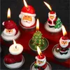 Creative Christmas candles Christmas hotel restaurant Scene layout table furnishings Santa Claus candle Christmas decorations T9I00805