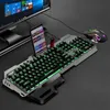 Clavier souris Combo accessoires informatiques pour bureau muet 104 touches USB filaire arc-en-ciel rétro-éclairé jeu étanche mécanique1