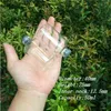 40*75*12.5mm 50ml Clear Glass Bottles with Rubber Cap Leakproof Jars Vials Eco-Friendly Containers 24pcs