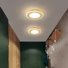 luzes modernos de teto LED para cozinha corredor varanda entrada plafond de brilho levou cristal rodada teto LED de ouro lâmpada Diâmetro D20cm