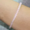 MG0002 Vente en gros 4 mm Rose Quartz Bracelet Mini Gemstone Rose Cristaux Bracelet Femmes Yoga Energy Protection Bijoux