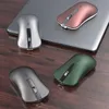 Mouse wireless 2.4G di colore verde 1600 DPI Giochi per ufficio a casa ricaricabili disponibili Computer portatile Mouse portatile in metallo Bluetooth1