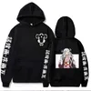 Japansk anime rolig noelle silva hoodies 2021 vinter japan stil svart klöver sweatshirts streetwear hip hop för kvinnor / män h1227