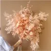 Simulation Decorative Flowers spring autumn color plastic flower spray custom wedding green plant pop products